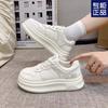 Thick-soled Little White Shoes Women's Single Shoes Muffin Soles Increase In Height 2025 Spring and Autumn New Versatile Fashion Student Sports and L