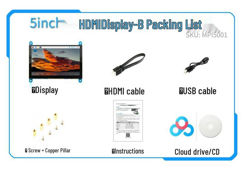 HDMI-сенсорный экран для Raspberry Pi 4: 3,5", 4", 5", 7" с резистивными/емкостными опциями