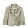 Made In Italy Check Pattern Tailored Jacket 36 Gray Women Used