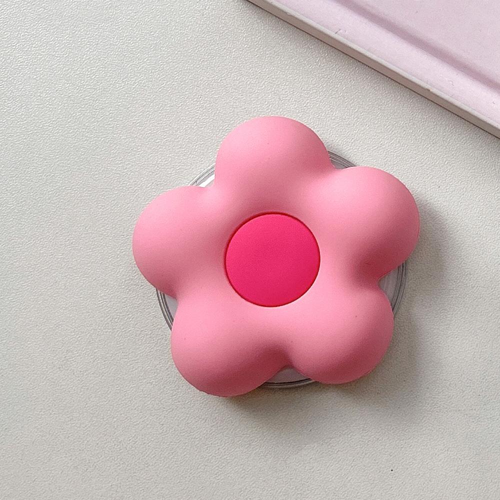 3D Flower Cute Pink Bowknot Magnetic Grip Tok Phone Case for iPhone 16 15 14 17 Pro Max Wireless Charge Girl Cover for Magsafe