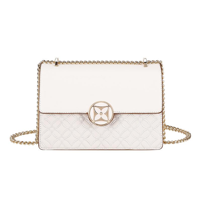 2023 Новая модная модная сумка через плечо с цепочкой, простая и универсальная маленькая квадратная сумка на одно плечо