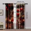 2pc,  Curtains Heart Lights As Valentine's Day Versatile Polyester,Without Electricity Wall Decor Suitable for Parties and