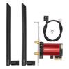 PCIe Network Card 2.4GHz 300Mbps 5GHz 867Mbps Dual Antenna MU MIMO BT4.2 PCIe WiFi Adapter Card for