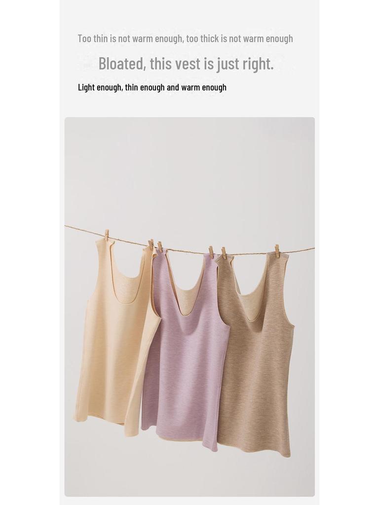[Класс A] Женский теплый жилет из немецкого бархата - 7A антибактериальный кашемировый шелк, утолщенный базовый слой