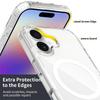 For iPhone 17 Magnetic Case 2.0mm Scratch Resistant TPU+PC Clear Phone Cover