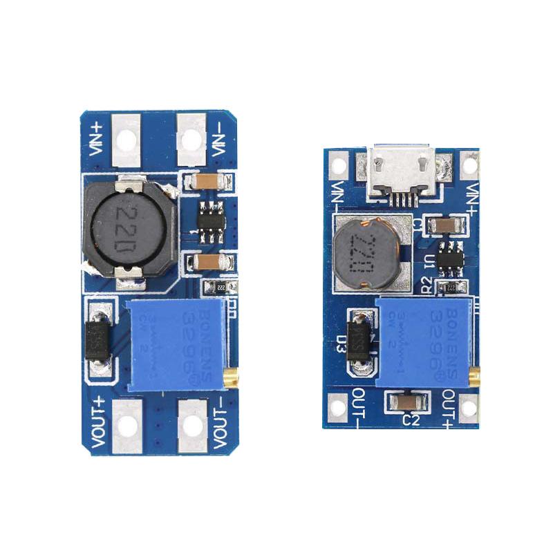 Повышающий модуль DC-DC 2A MT3608, повышающая плата Type C для автомобиля/Power Bank/Высокомощный преобразователь, выход 28В