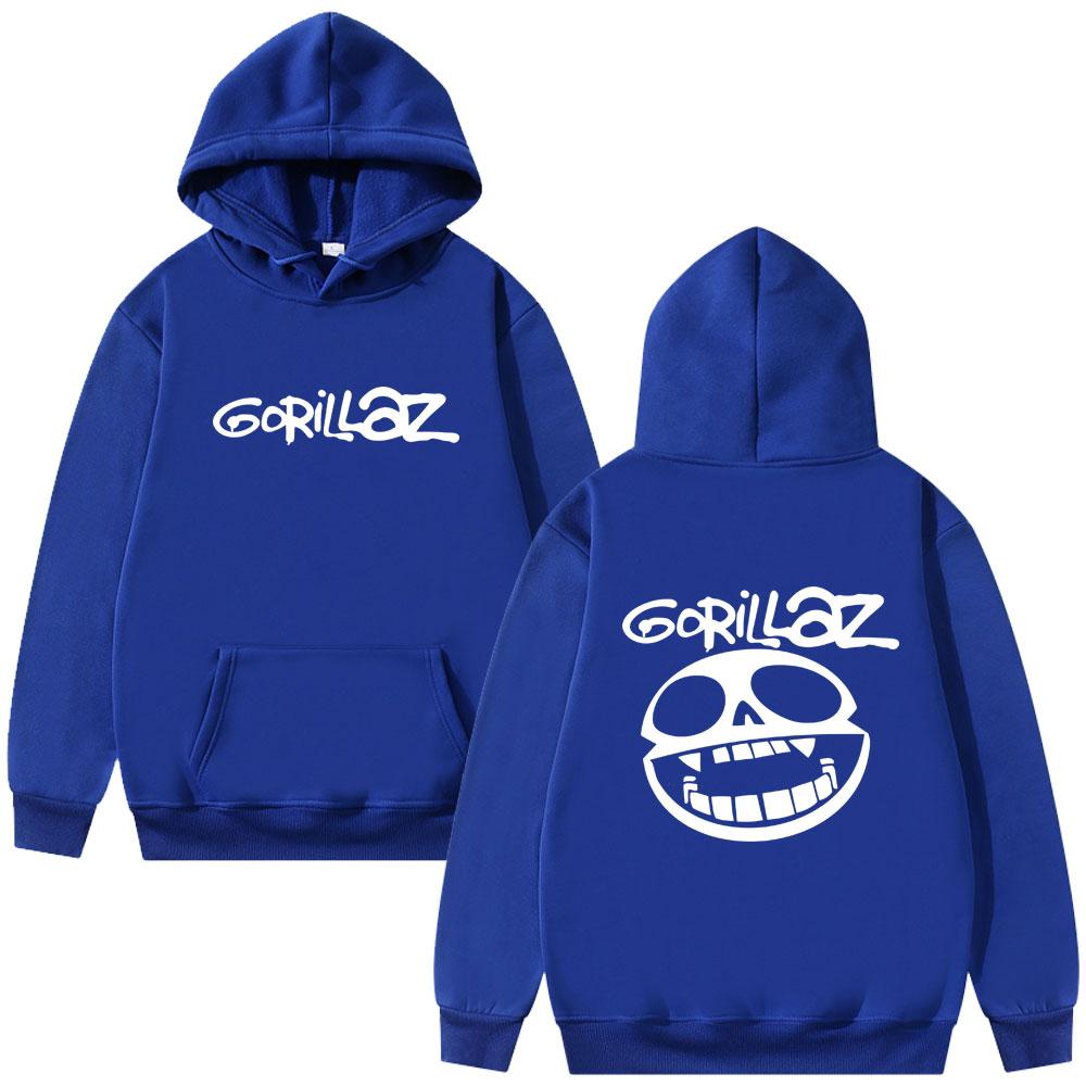 Лучшая известная рок-группа Gorillaz Графическая толстовка унисекс Винтажная повседневная толстовка с капюшоном Мужская модная оверсайз уличная одежда