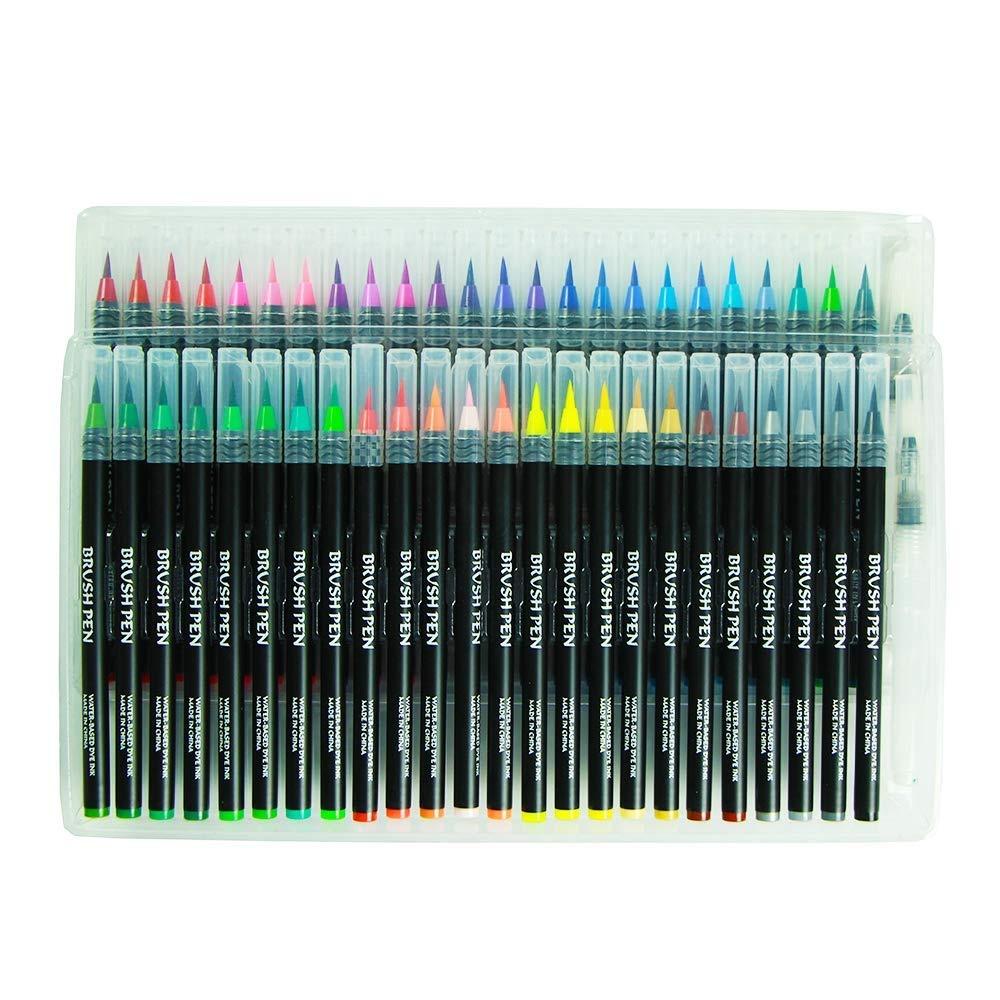 Набор акварельных кистей, 24/48 цветов, кисти для рисования на водной основе, маркеры для рисования, подарки для раскрашивания воды