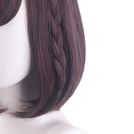 Cosplay Wig Smooth Simulated Fluffy Soft Short Shinonome Role Play Full Coverage Light Purple Ena Wig with