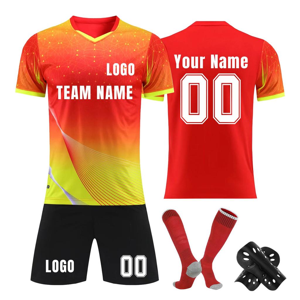 Personalised Shirts Kit Mens Girls With Name Number Custom Football Jerseys For Boys Training Suit