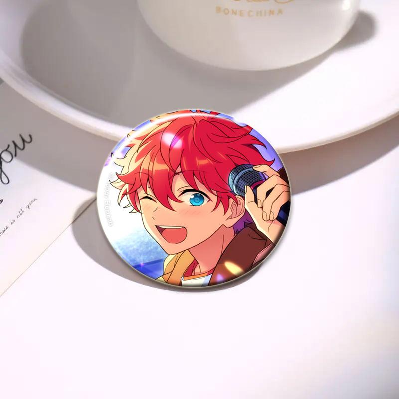 32/44/58 мм Ensemble Stars Idol Брошь Круглая мультяшная косплей-брошь Akehoshi Yuuki Fushimi Narukami значки на лацкан для рюкзака Подарочный аксессуар