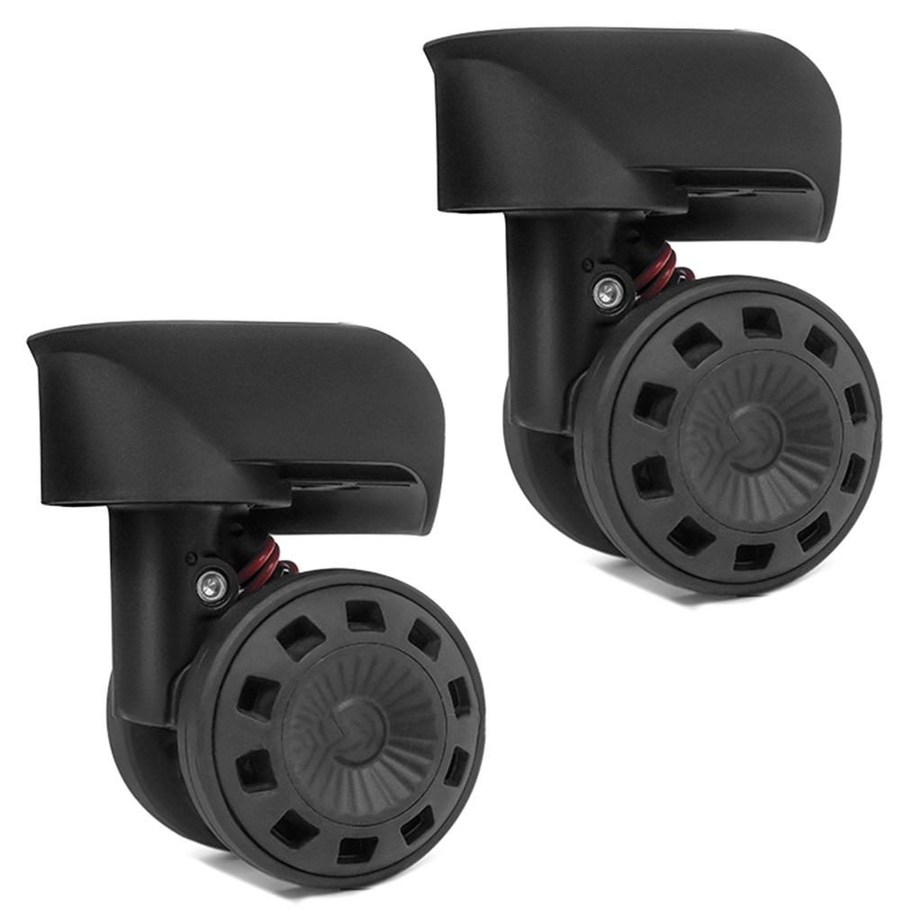 2 шт. сменные роликовые колеса для тележки, сверхпрочные роликовые колеса для багажной коробки, чемодана, поворотные на 360 градусов, бесшумные колеса