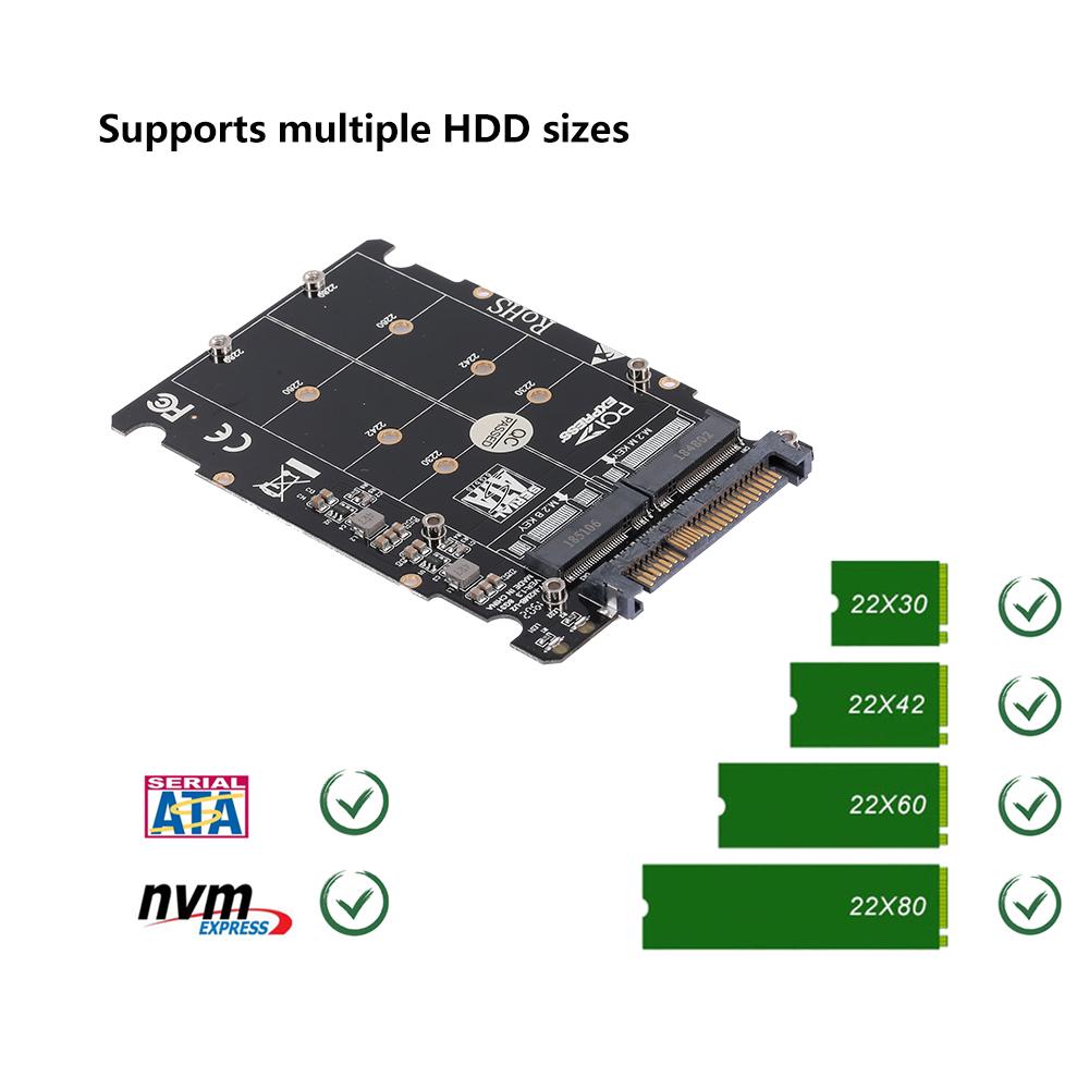 M.2 NGFF SSD(Ключ М) Адаптер-конвертер для SSD Key B на U.2 SFF 8639. Интерфейс SATA не поддерживается