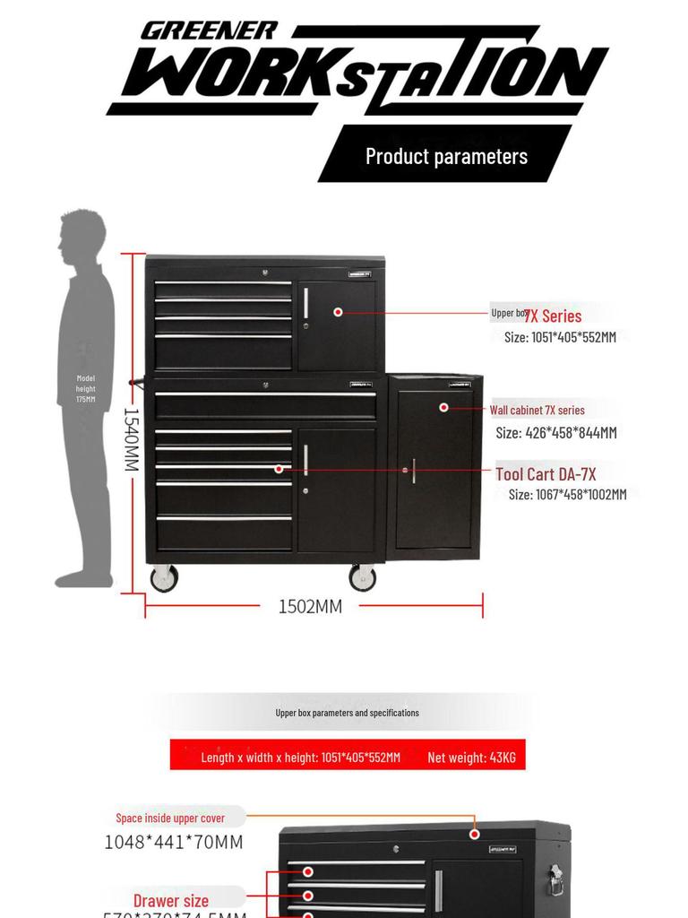 Green Forest Multi-Layer Mobile Repair Tool Cart