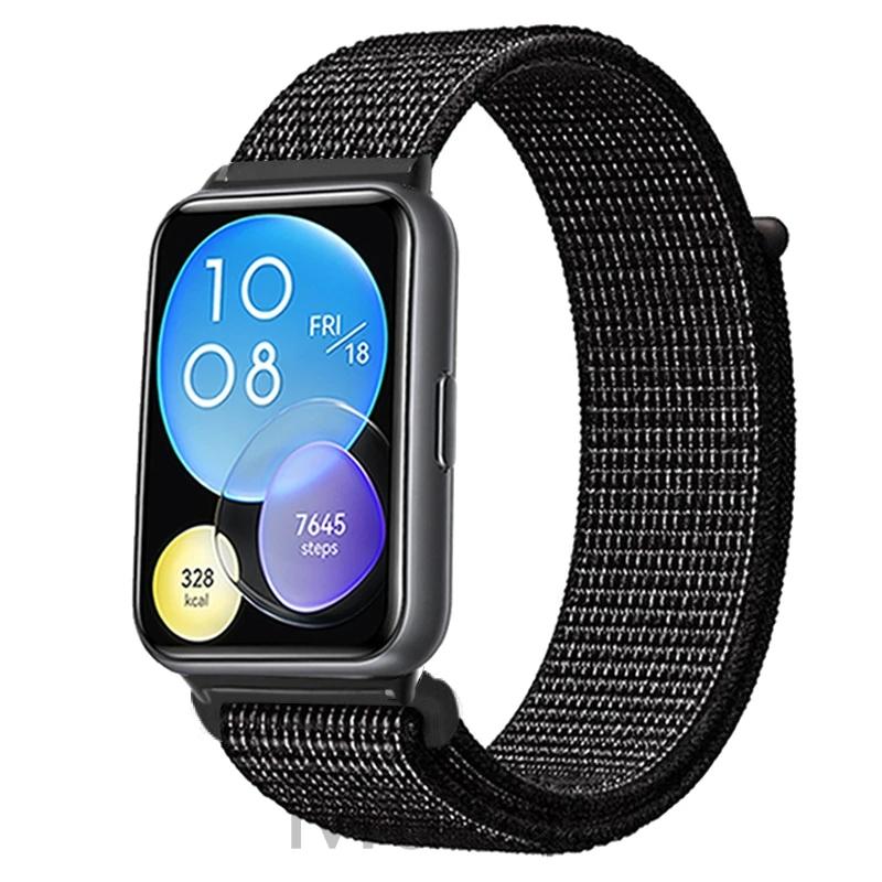 Нейлоновый ремешок для Huawei Watch Fit 2 Ремешок для умных часов Аксессуары для замены браслета Correa Huawei Watch fit2 active