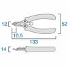 Fujiya Stainless Steel Nippers, 125mm, HP855-125