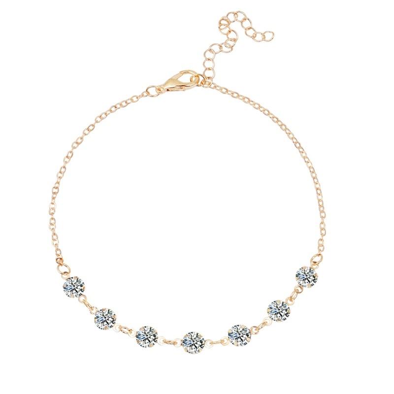 Beach Gold Silver Color Crystal Alloy Anklet Anklets Bracelets Female Hot Summer Foot Chain Jewelry