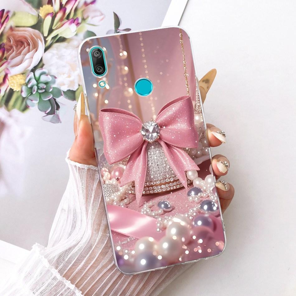For Huawei Y7 2019 Cute Flower Butterfly Cat Painted Case For Huawei Y7 Y 7 Prime Pro 2019 Soft Silicone TPU Phone Cases