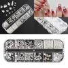 12 Grids Box Set Flat Back Fancy Rhinestone and Small Round Diamond Combination For DIY Nail Art Accessories Crystals