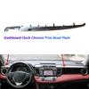 Chrome Plate Bezel Trim Kit 1 Pair For Toyota RAV4 2013-2018 Car Dashboard Electronic Clock Cover Strip