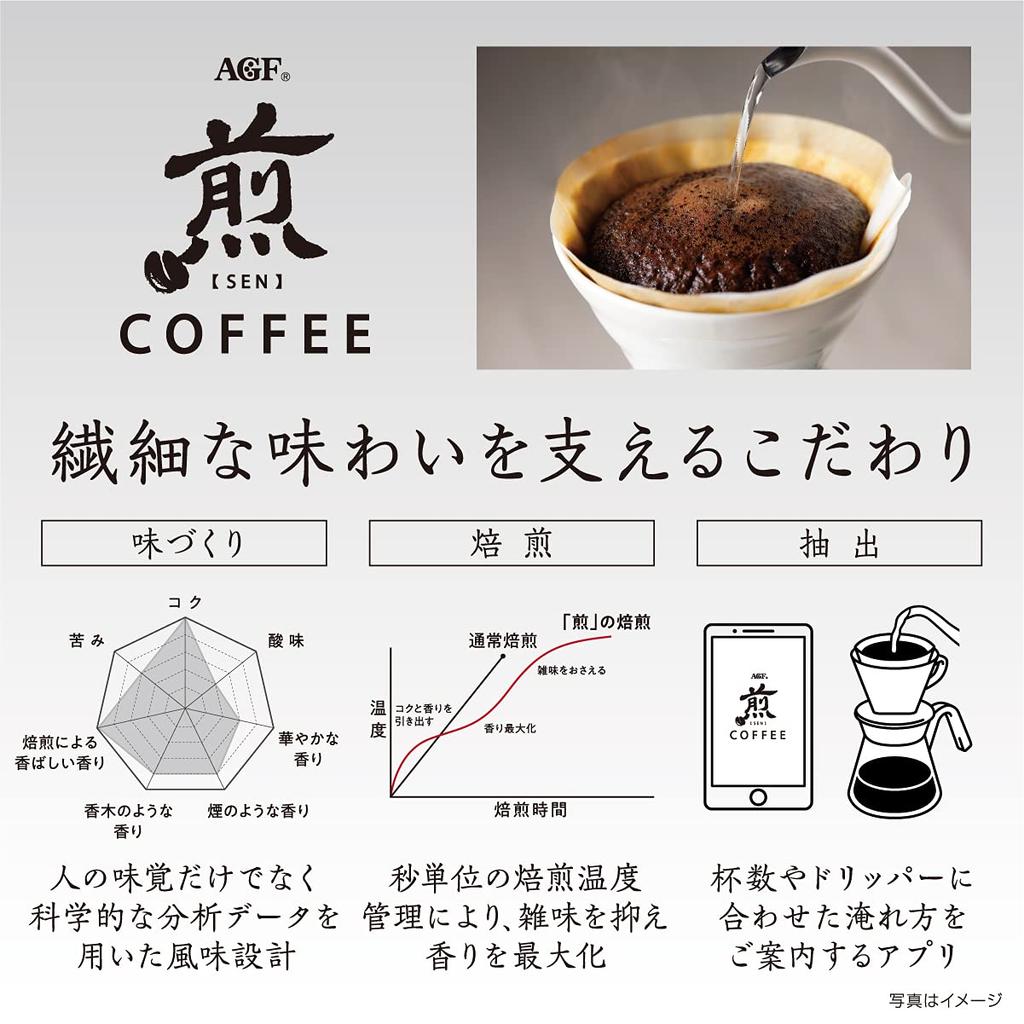 AGF Sen Premium Regular Coffee Beans 200g x 2 Bags Fragrant Clear Body
