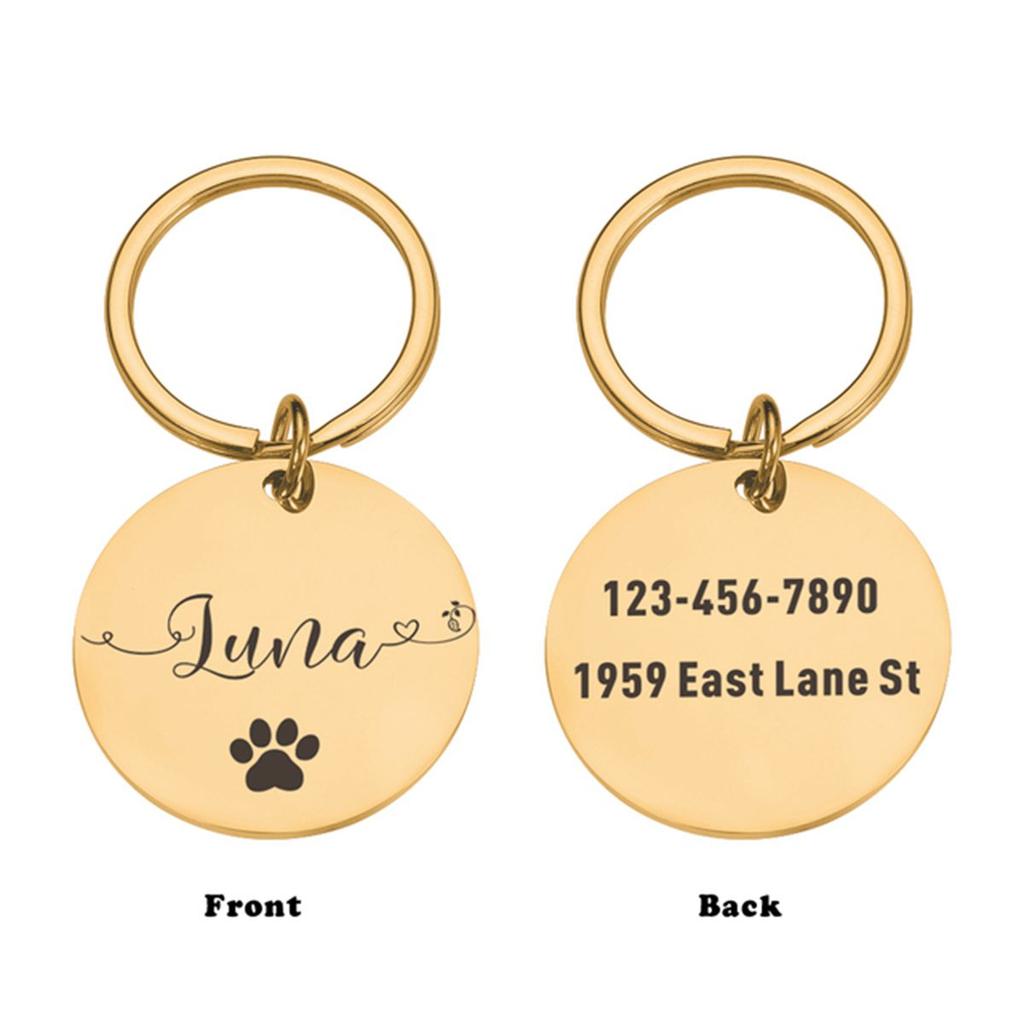 1 pc nice dog footprint Personalized Text Personalized Dog Tags Personalized Cat Print Medal For Dog