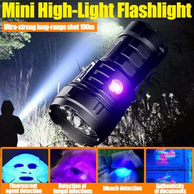 Портативный мини-фонарик высокой мощности с цифровым дисплеем, магнитный, маленький, перезаряжаемый, для кемпинга на открытом воздухе, для пеших прогулок