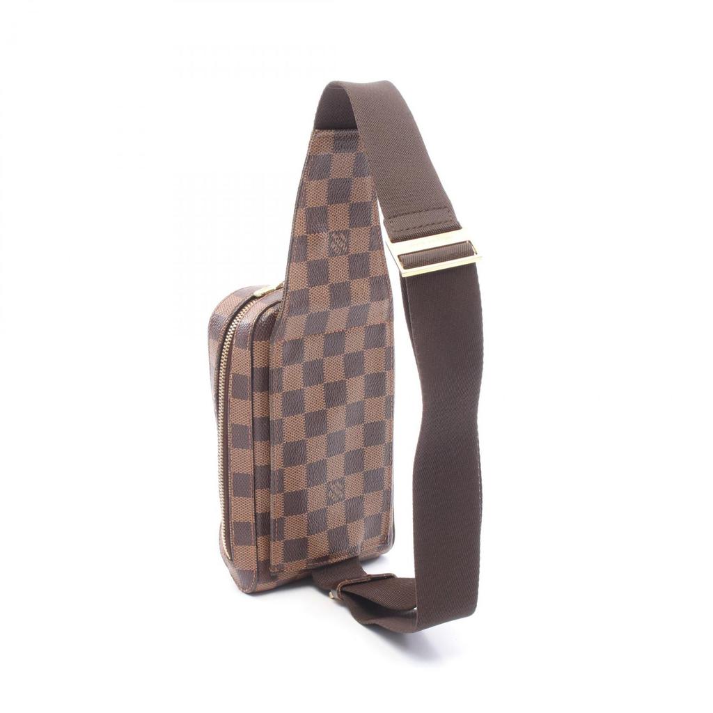 Used LOUIS VUITTON geronimos Waist bag Body bag N51994 Damier PVC coated canvas Brown Ebene Used unisex