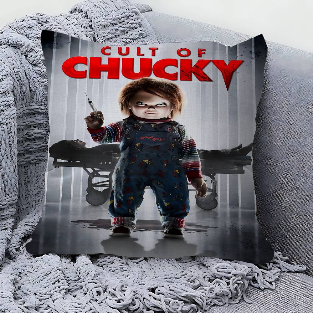 Классическая Подушка из Ужастика C-ChuckyS Подарки Мебель для Дома и Офиса Спальня Диван Автомобильная Подушка Чехол 45x45см
