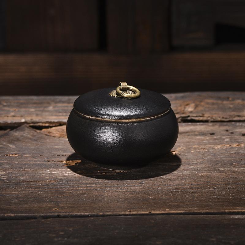 Креативная банка для чая Керамическая банка для кофе и продуктов Герметичная банка Бытовая влагостойкая коробка для хранения Портативная дорожная коробка Контейнер для хранения Дом
