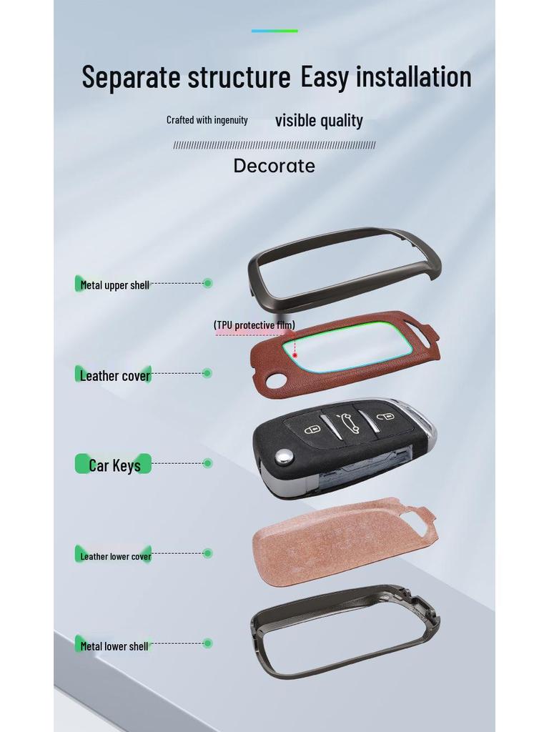 2021 DS 5LS, DS6, DS4S Чехол для ключа - Складной защитный корпус для автомобильного ключа