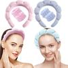 Cross-Border Waterproof Flannel Sponge Headband - Twist Braid Cloud Design for Washing Face