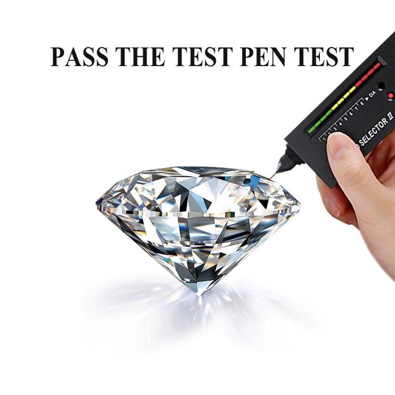 Серьги-гвоздики Luomansi 1CT 6,5 мм с зеленым муассанитом и сертификатом GRA, ювелирные изделия из стерлингового серебра S925, подарок на свадьбу, вечеринку, день рождения