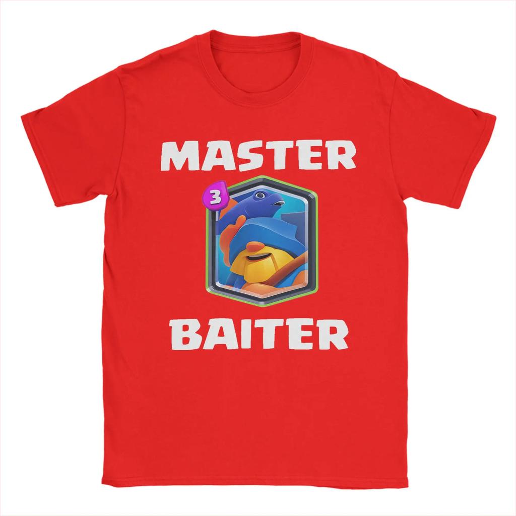 Master Baiter CClashs RRoyales Футболка Мужская Повседневная 100% Хлопок Футболка С Круглым Вырезом С Коротким Рукавом Футболка С Принтом Одежда