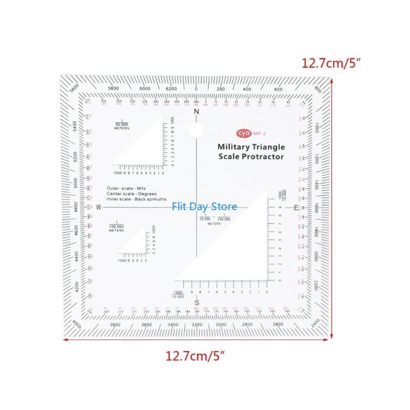 F92C MGRS USNG Coordinate Scale Practical Clear Topographical Map Scale Navigation Protractors