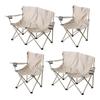 Gen of the Chest of Drawers Outdoor Chair 4 Legs Set 1 Seater 2 Seater Lightweight Compact Folding Comes with Storage Case Outdoor Chair Barbecue