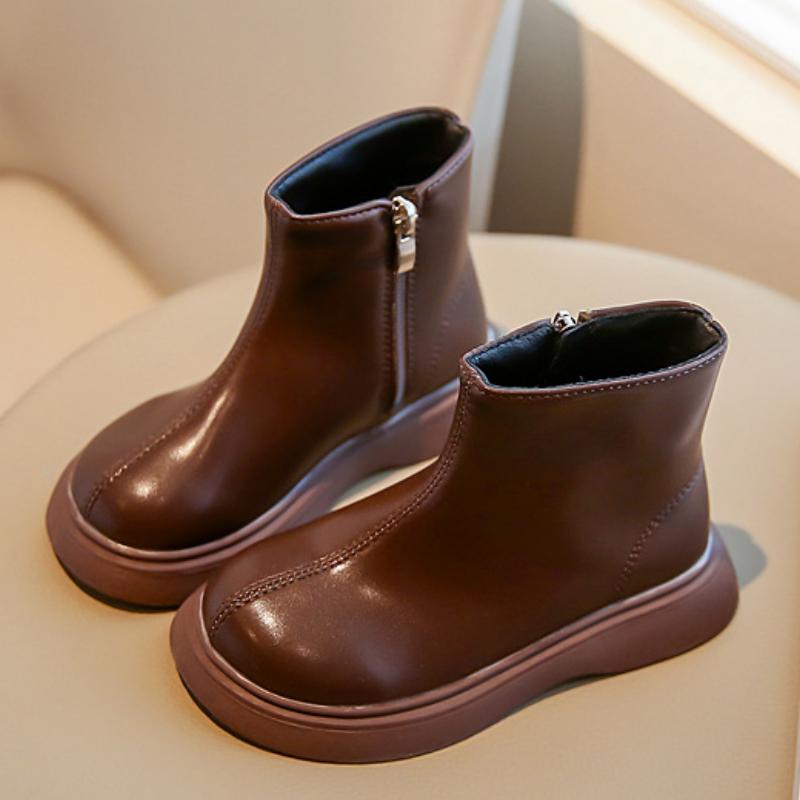 Ботинки Martin для девочек, осенние и зимние, новые детские ботинки для девочек, иностранные, черные, короткие, весенние и осенние, одинарные ботинки