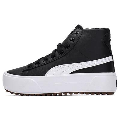 Кроссовки Kaia Mid Fur - Черные женские белые 385341-01