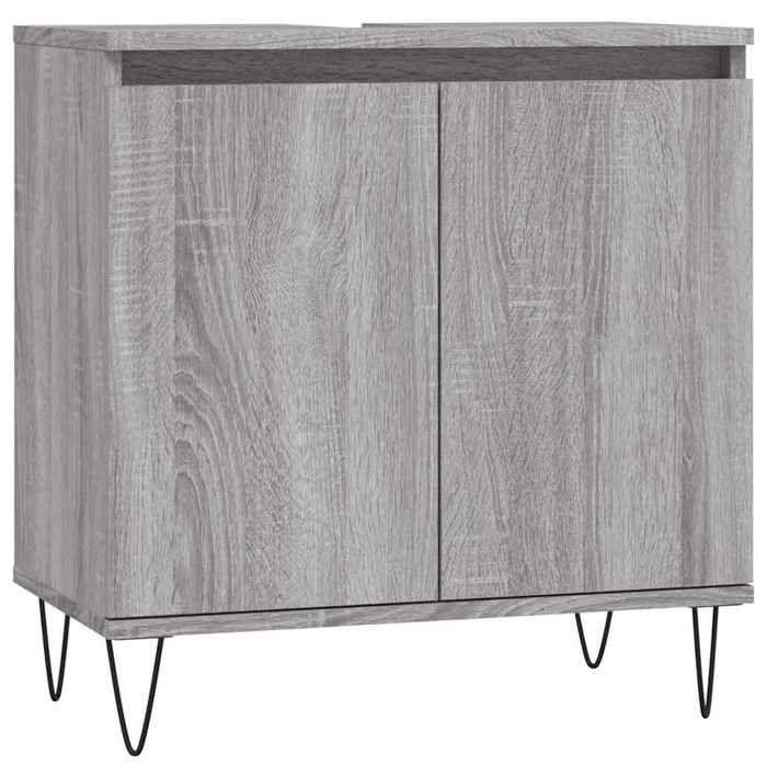 VidaXL Bathroom Cabinet Sonoma Grey 58x33x60 Cm Engineered Wood 831586