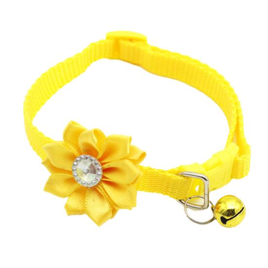 Тонкая работа, ошейник для кошек, инкрустированный стразами, красивые домашние собаки, цветочный узор с колокольчиком