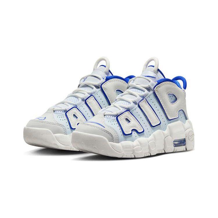 Nike Air More Uptempo PS White Royal Kids Sneakers Summit-White Football-Grey Racer-Blue FN4858-100