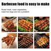6 шт. Шампуры из нержавеющей стали Плоские Палочки для барбекю Металлические Шампуры для кебаба с Деревянной Ручкой Инструменты для уличного гриля Аксессуары для барбекю