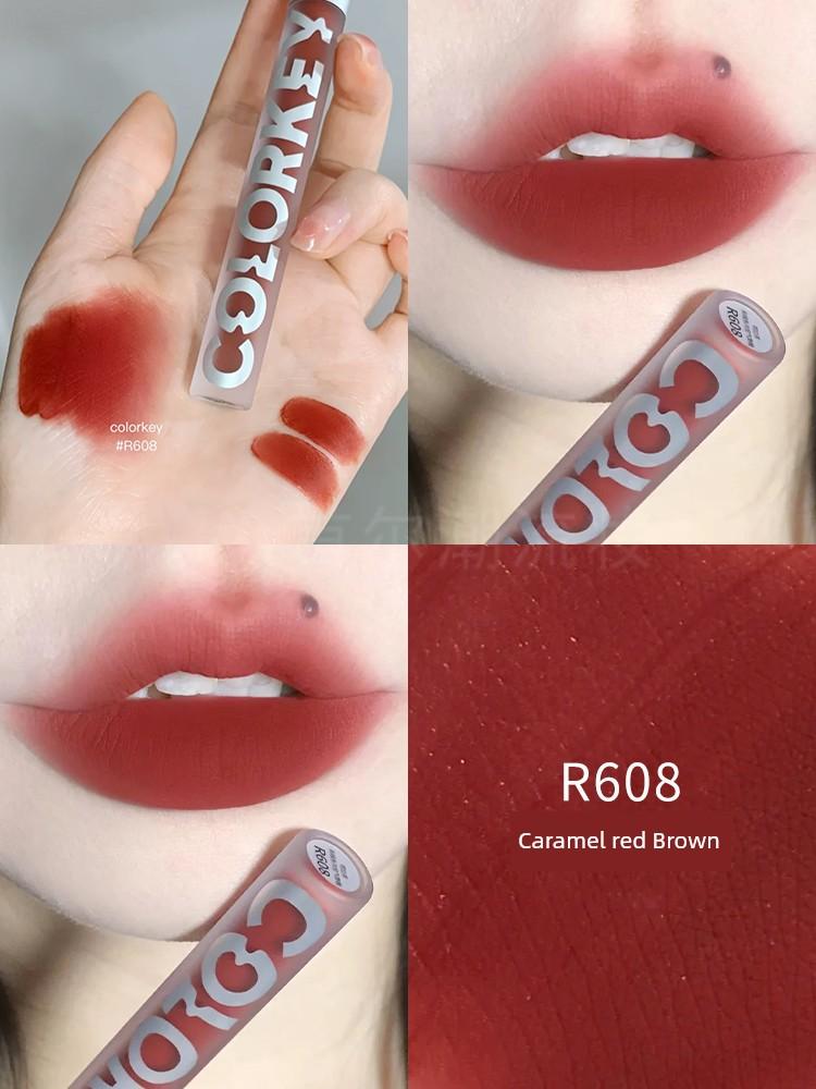 Colorkey Colaqui Water Mist Lip Glaze 344 Lip Tint Non-Stick Matte Finish 307 Milk Pink New Color for Women