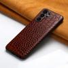 Genuine Cowhide Leather Phone Case for Samsung Galaxy S25 S26 Ultra S23 Plus S25 FE Luxury Full Protector Back Cove