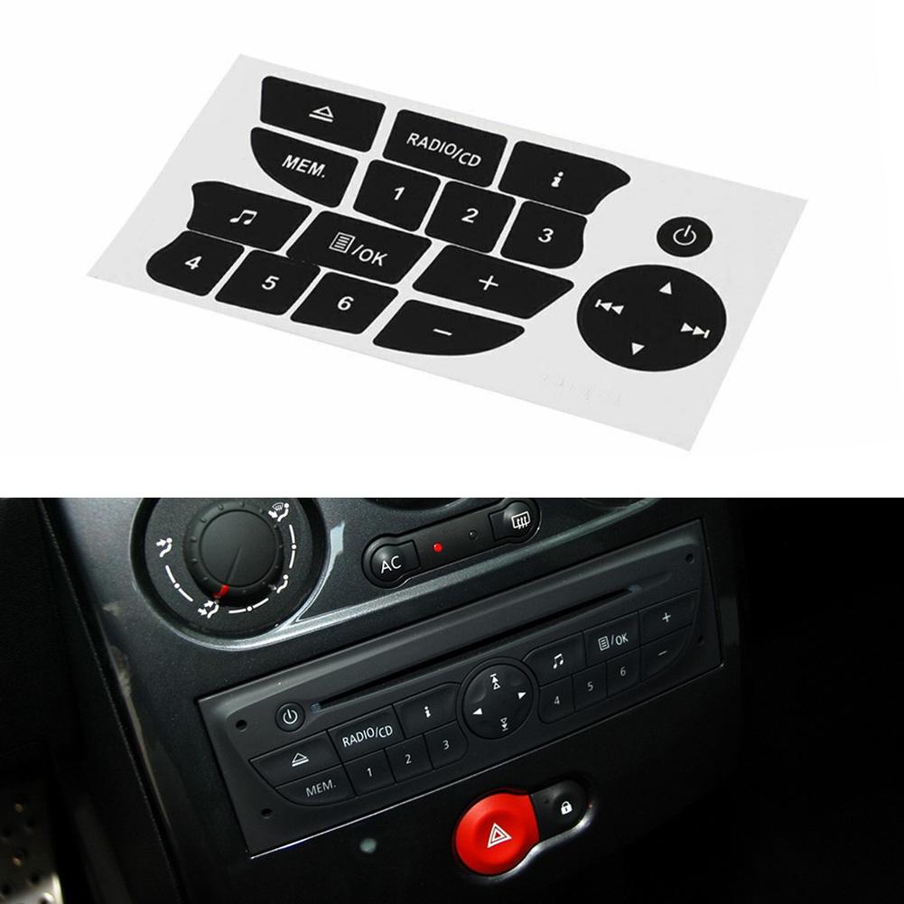 Button Sticker Car For Renault Clio 2009-2011 Radio Durable New Practical