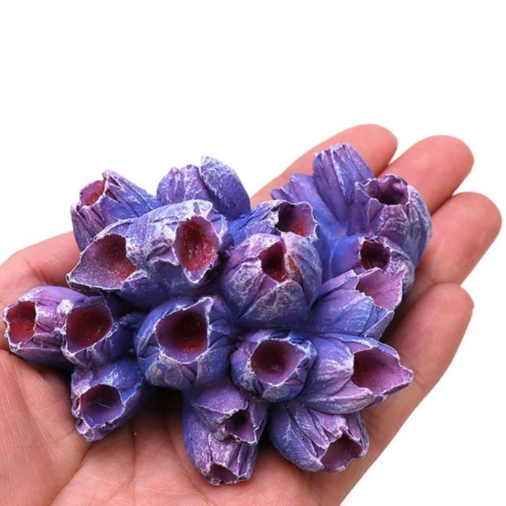 1 шт. Фиолетовый смоляной коралловый полирезиновый аквариумный декор, имитация коралловых украшений для аквариума