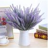 6 Bundle Artificial Fake Flowers Lavender Plastic Dried Flower Plants Bouquet for Indoor Outdoor Home Decor Wedding