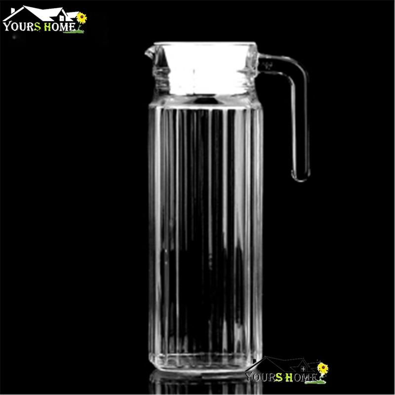 Water Jug 1100ml Borosilicate Glass Water Bottles with Food Grade PVC Lid Drinkware Shot Glass Cocktail Beer Skull Glass Whiskey