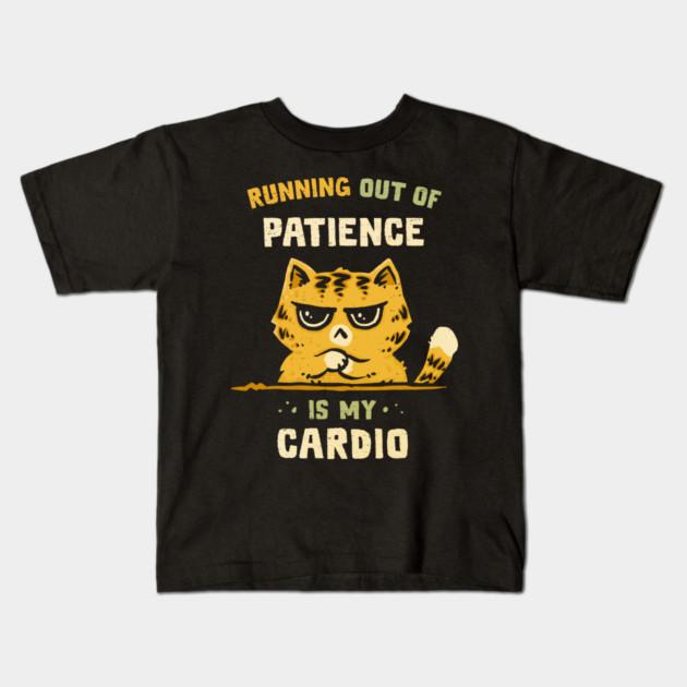 Boys Girls Soft Cotton Graphic Tees Running Out Of Patience Breathable Daily School Wear Kids T-Shirts