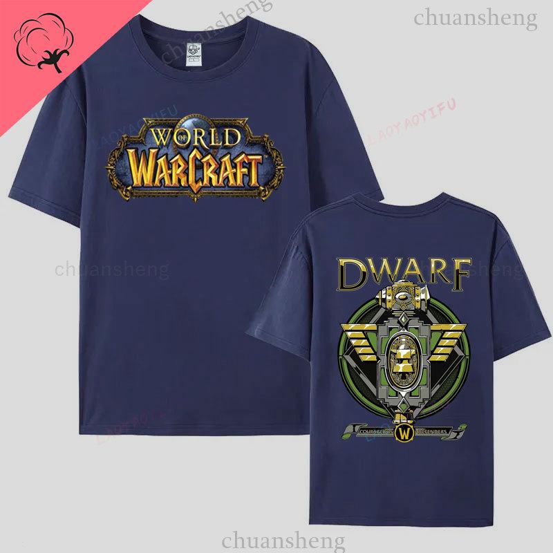 Футболка World of Warcraft Хип-хоп Игровой Принт Футболка Топ Свободная Удобная Одежда Летняя Унисекс Горячая Распродажа Футболки 100% Хлопок